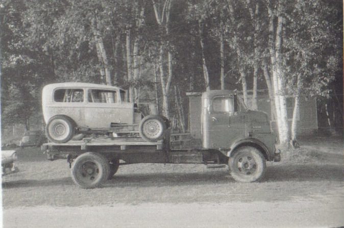 racer on truck