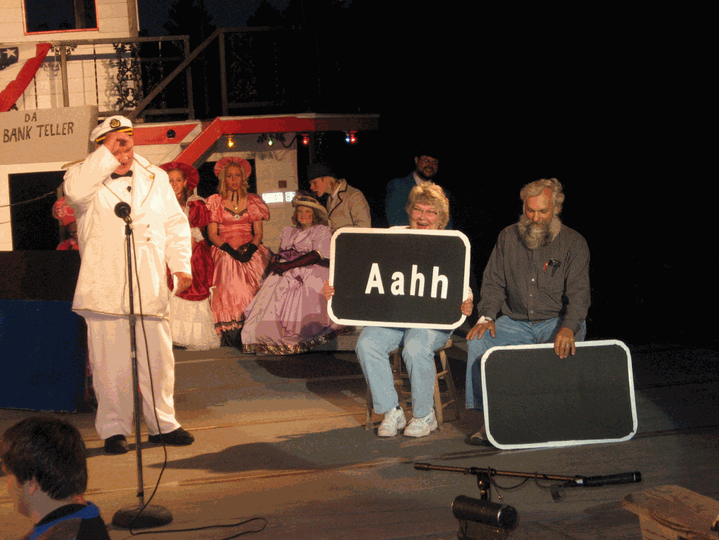 trapper and the missus onstage